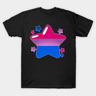 LGBTQ+ Pride Flag Stars - Bisexual T-Shirt